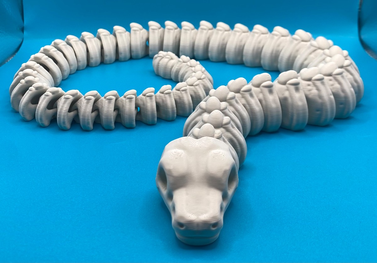 3D Printed Large Wiggle - Skeleton Snake