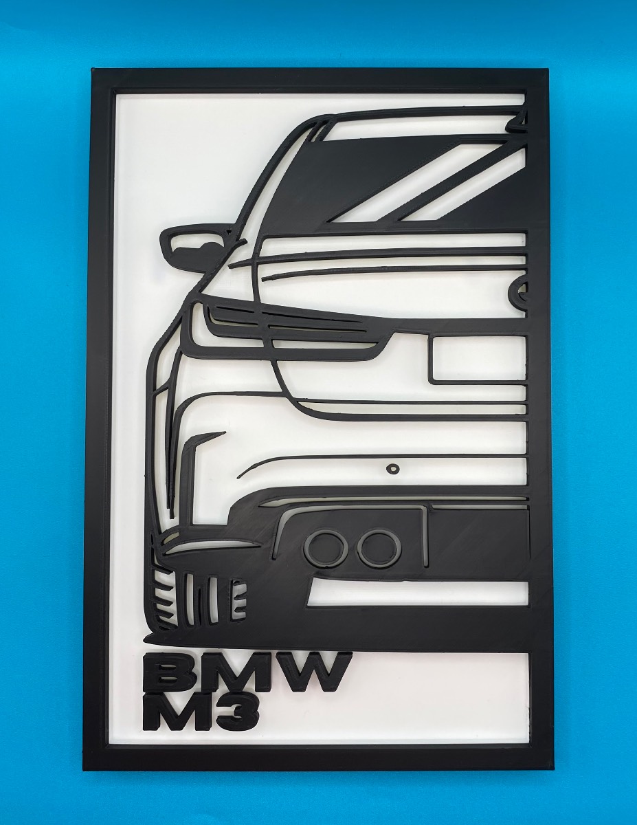 3D Printed Custom Car Plaque - BMW M3