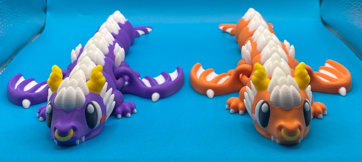 3D Printed Wiggle - Dragon With Nose Ring