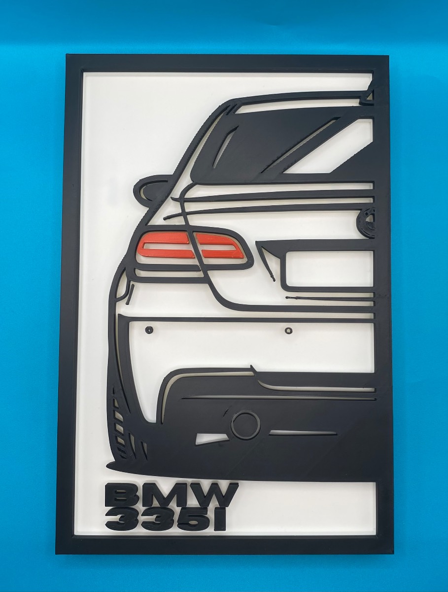 3D Printed Custom Car Plaque - BMW 335I