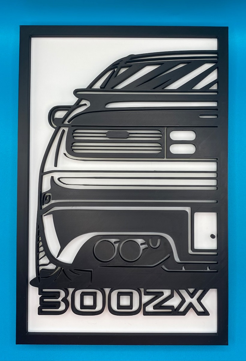 3D Printed Custom Car Plaque - Nissan 300ZX