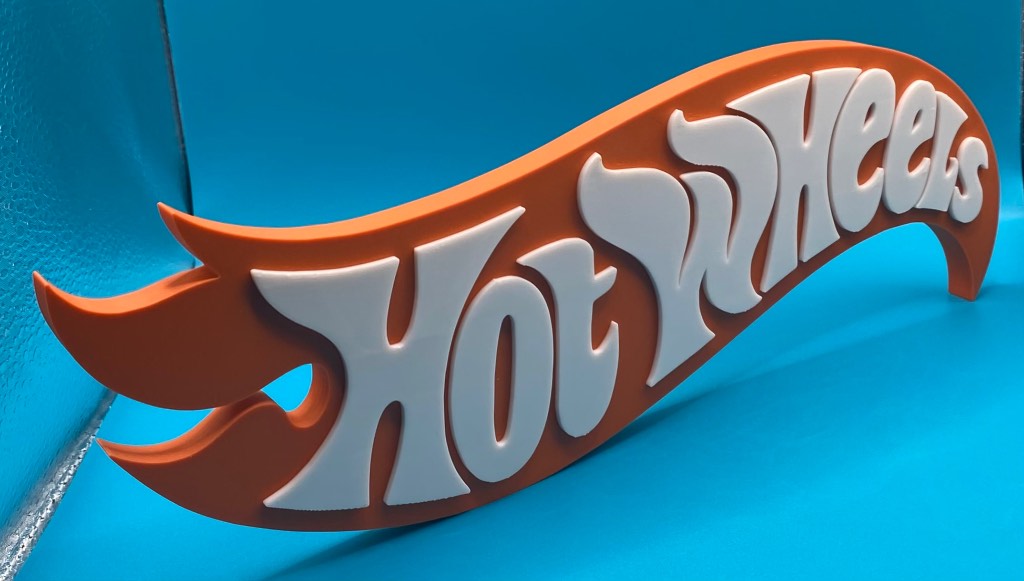 3D Printed Sign - Retro Hotwheels