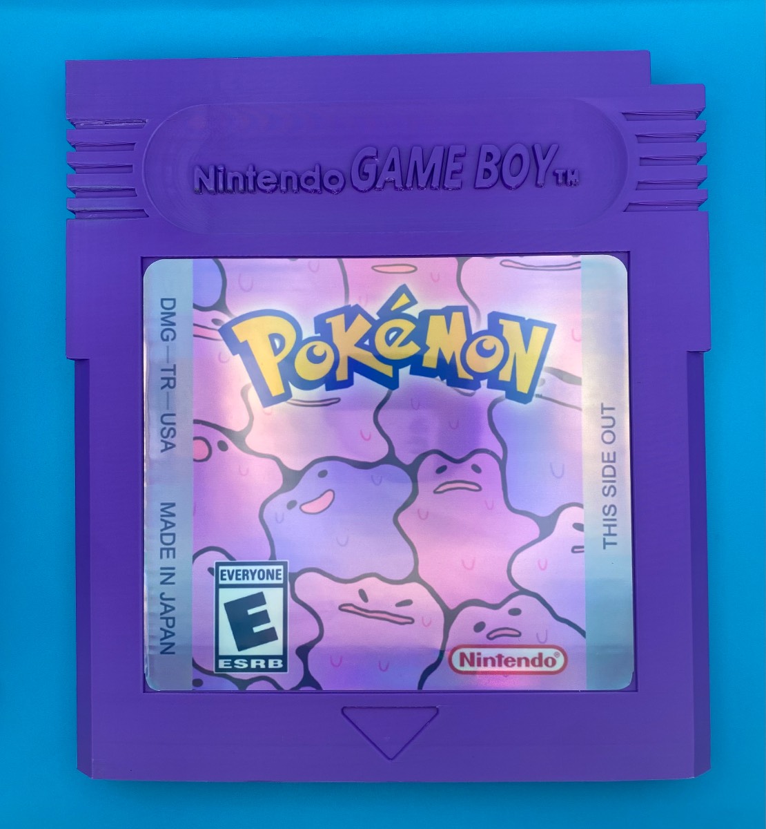 3D Printed Custom Gameboy Game Cartridge - Ditto