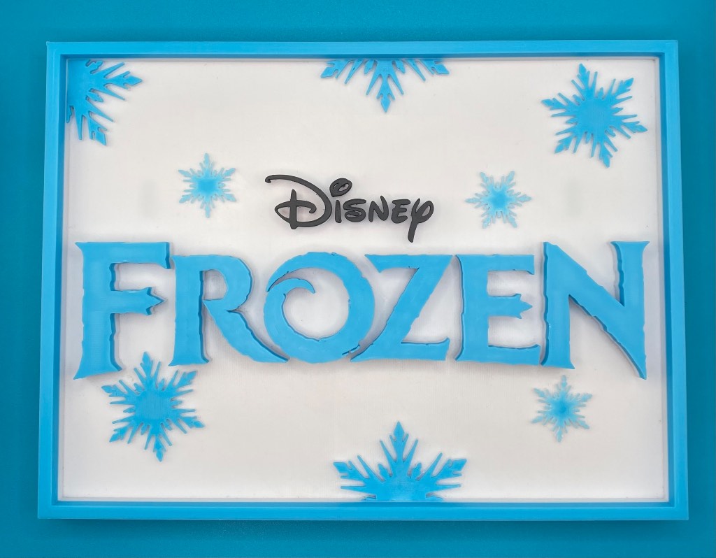 3D Printed Disney Plaque - Frozen