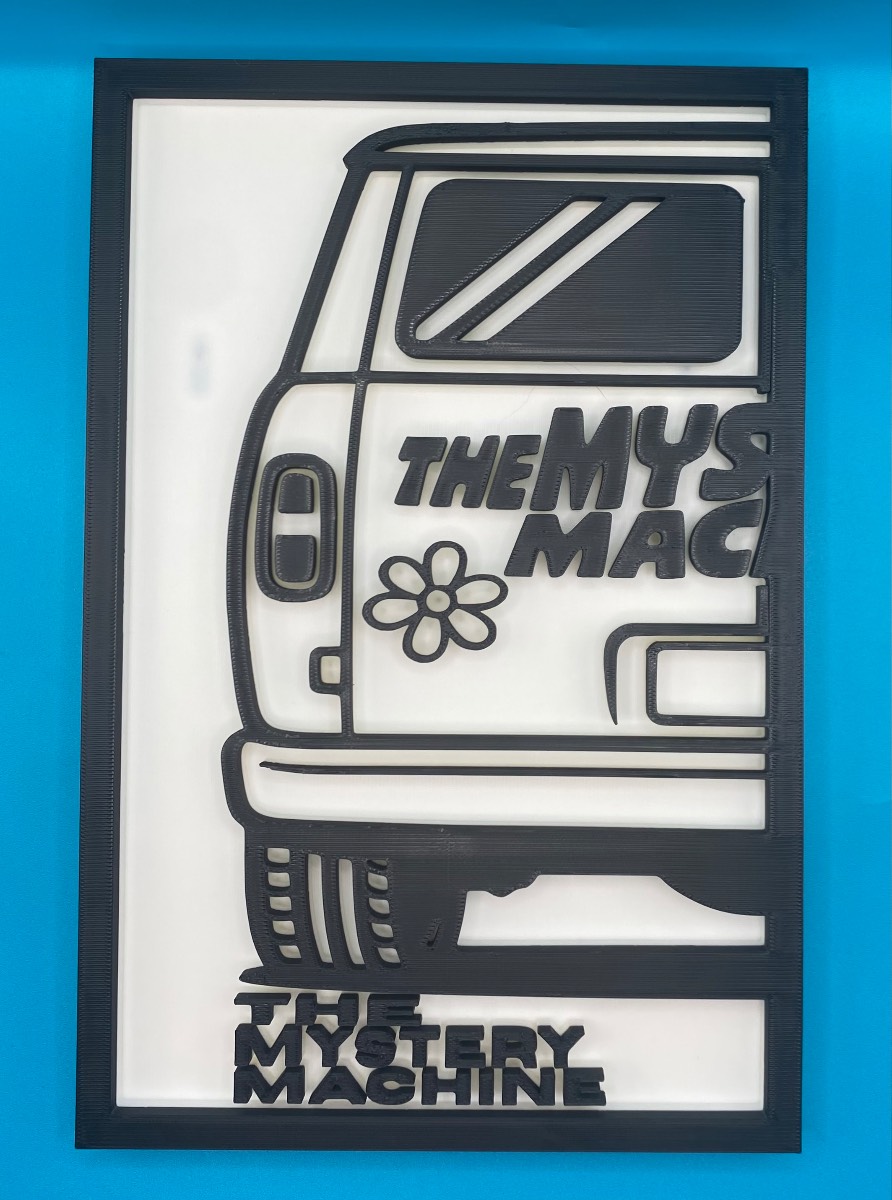 3D Printed Custom Car Plaque - The Mystery Machine