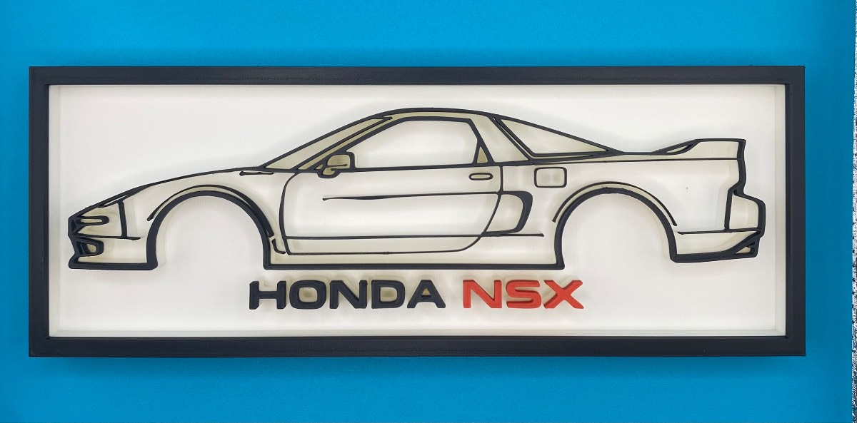 3D Printed Custom Car Plaque - Honda NSX