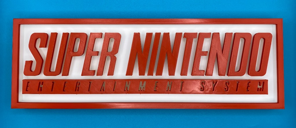3D Printed Sign - Super Nintendo