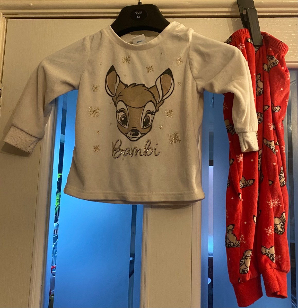 Girls Long Sleeve Pyjamas Disney Bambi Size 2-3 Years
