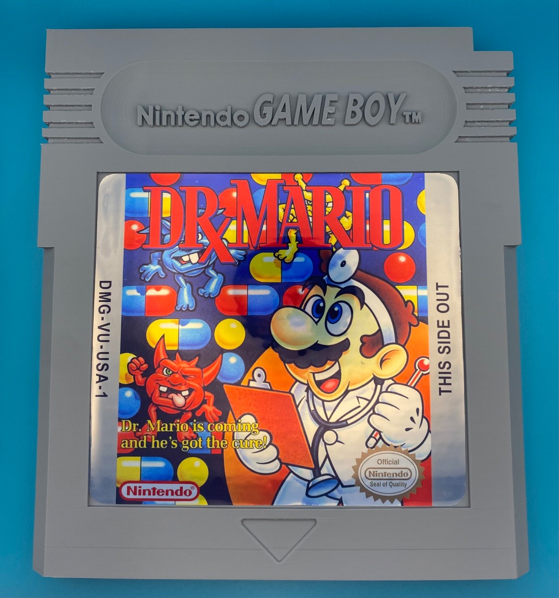 3D Printed Gameboy Game Cartridge - Dr Mario