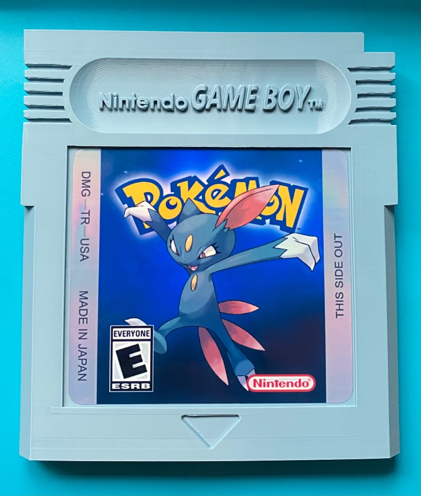 3D Printed Custom Gameboy Game Cartridge - Sneasel