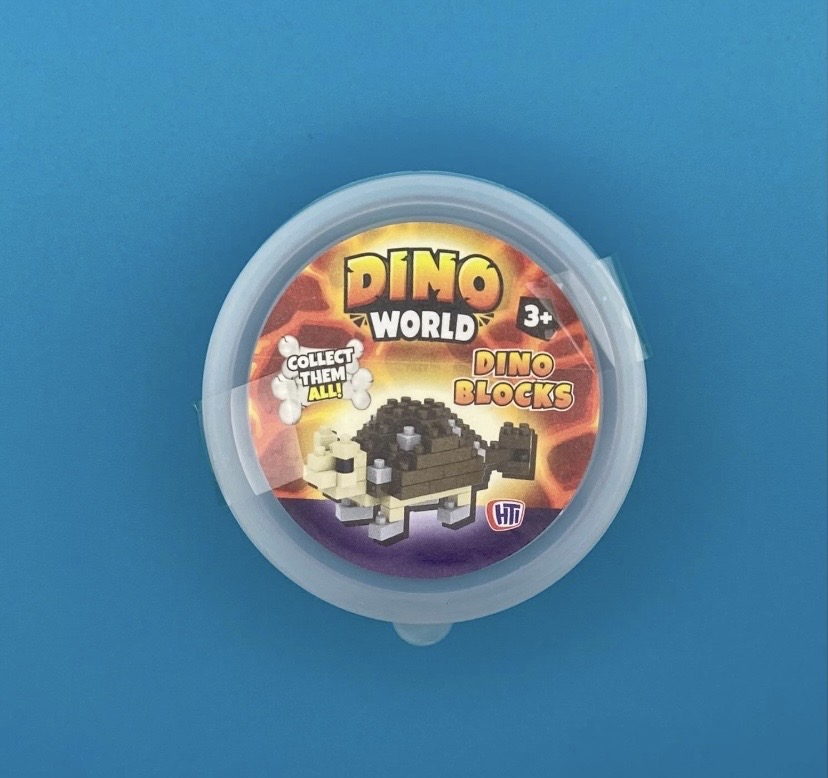 Dino World Bricks Dinosaur - Brown Ankylosaurus
