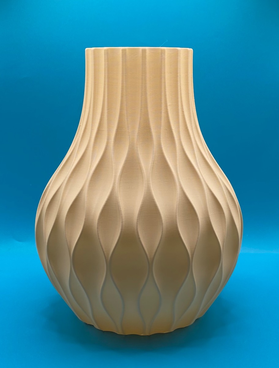 3D Printed Beige Vase