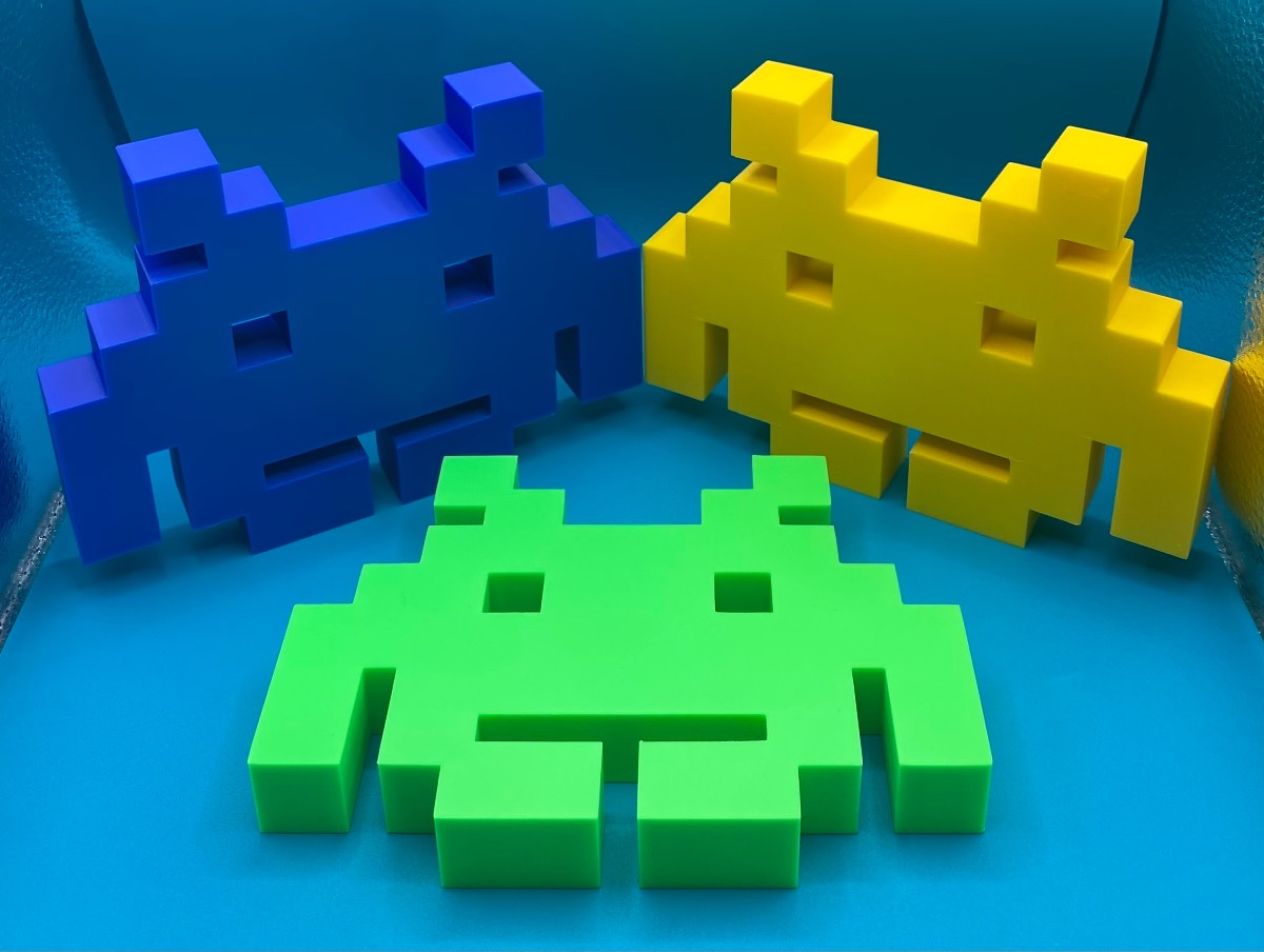 3D Printed Space Invaders Model - Crab