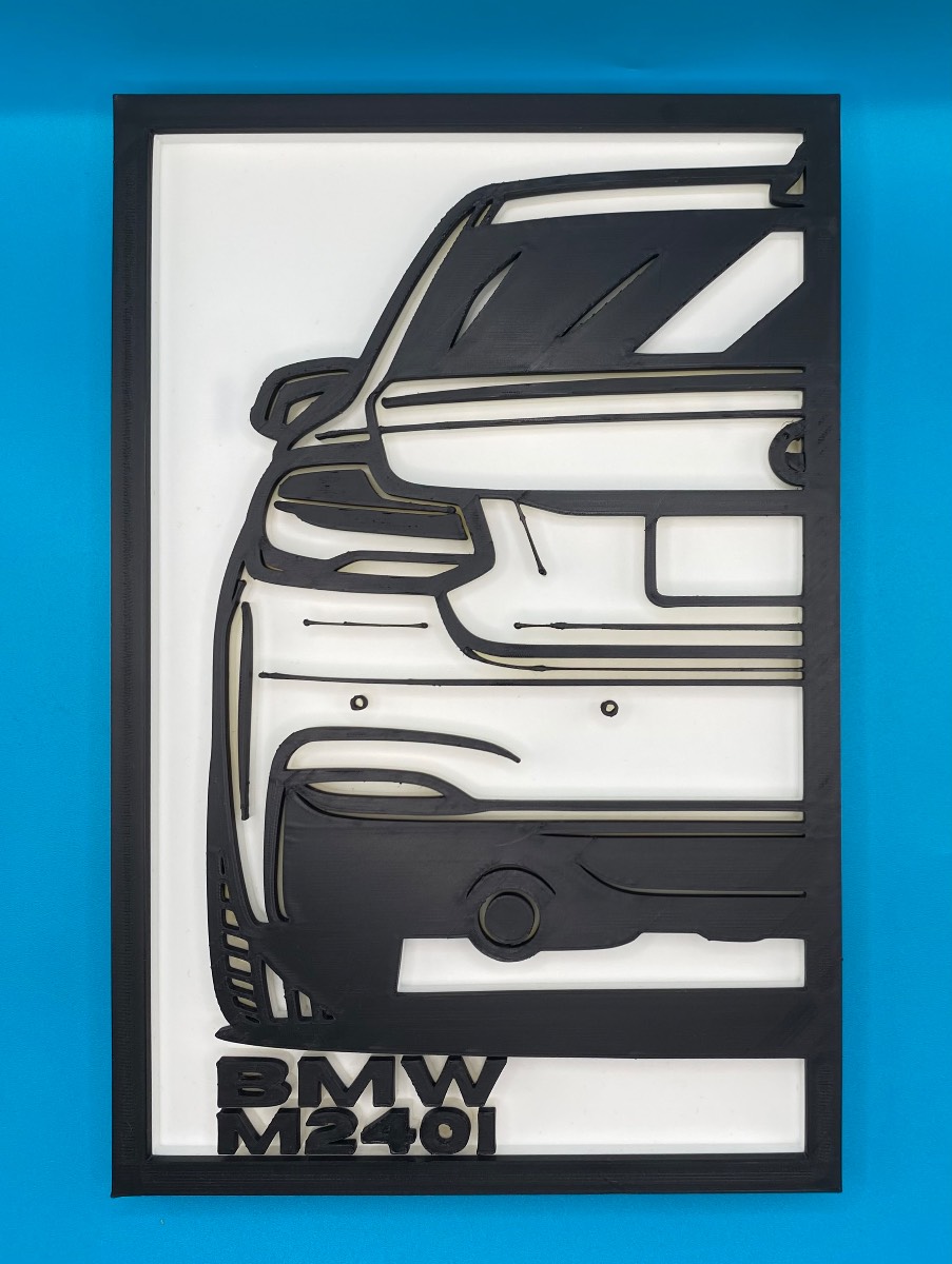 3D Printed Custom Car Plaque - BMW M240I