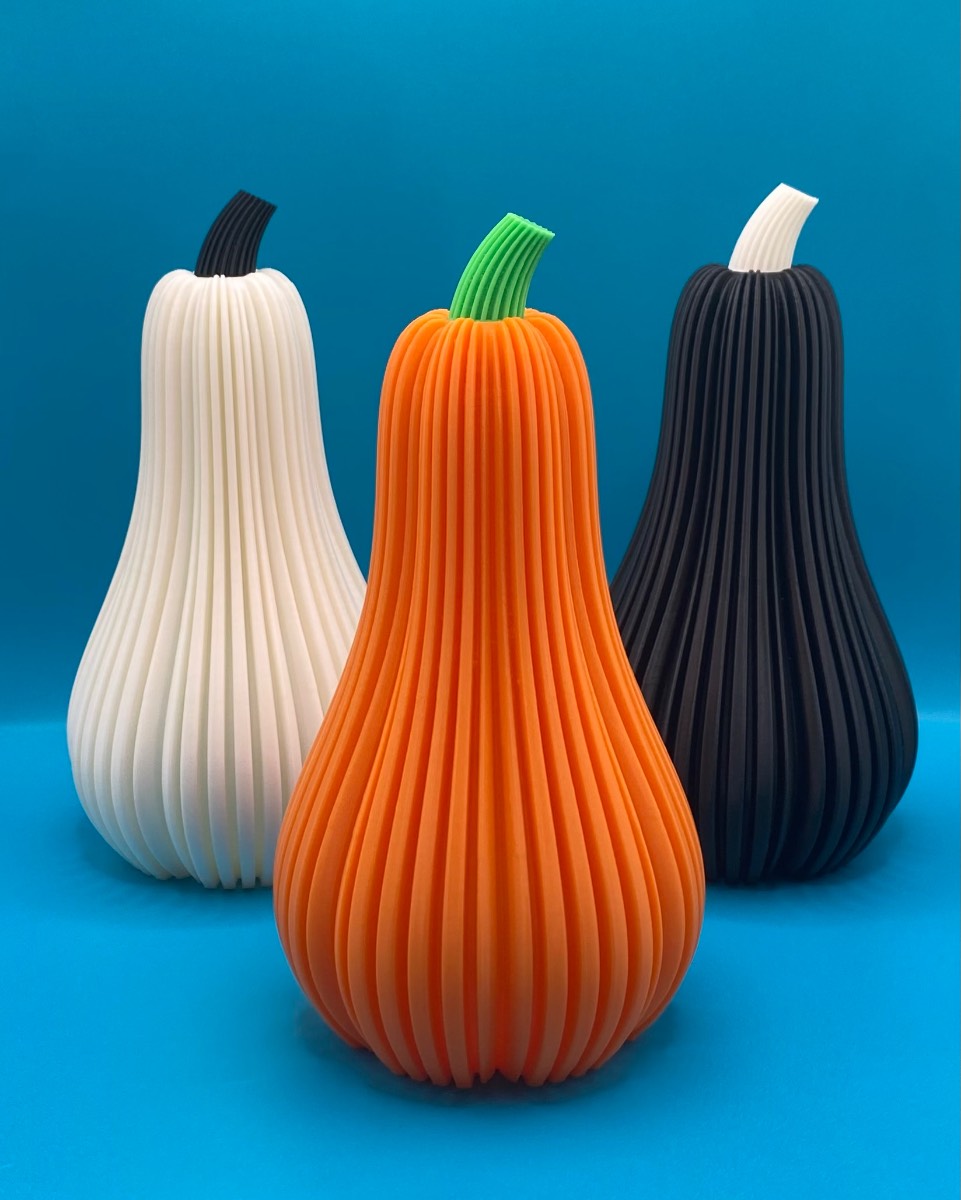 3D Printed Tall Pumpkin Ornament/Light Holder