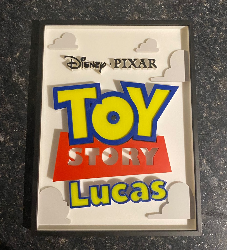 3D Printed Personalised Disney Plaque - Toy Story