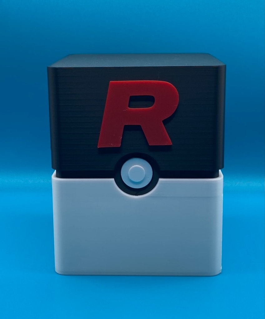 3D Printed Pokeball Style Card Holder - Team Rocket Ball