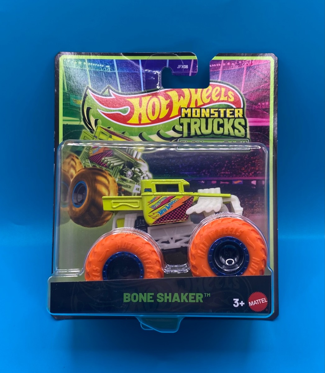 Hotwheels Glow In The Dark Monster Truck - Bone Shaker