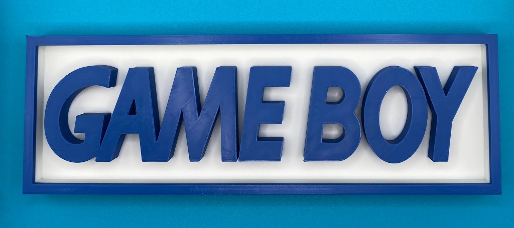 3D Printed Sign - Gameboy