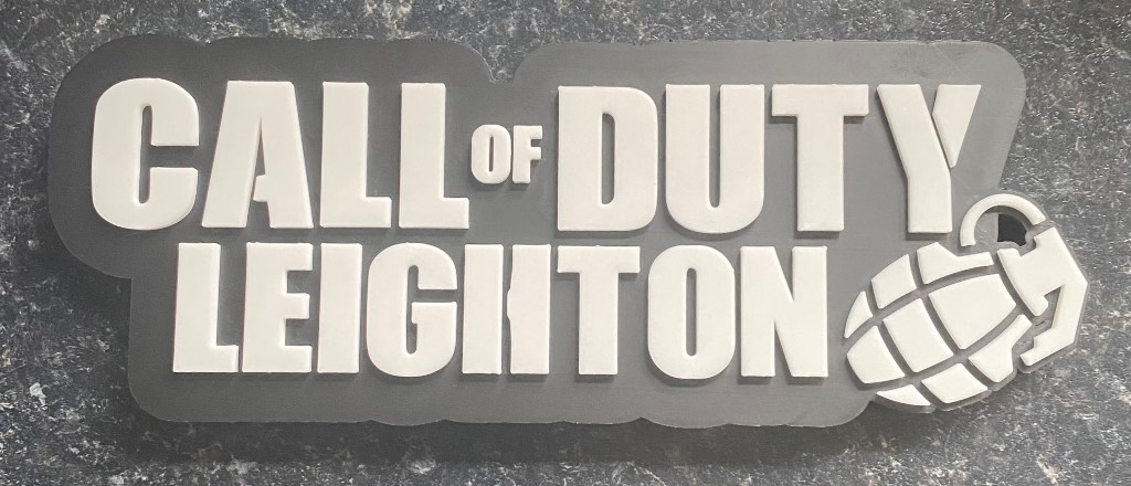 3D Printed Personalised Sign - Call Of Duty