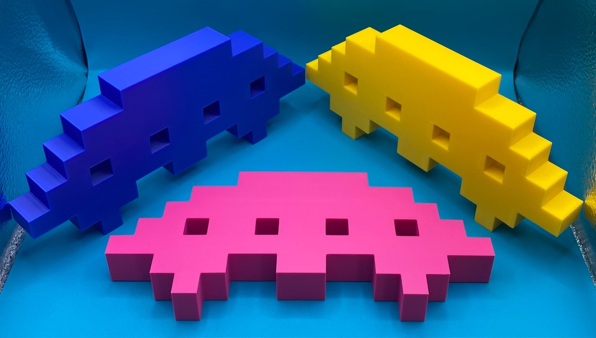 3D Printed Space Invaders Model - UFO