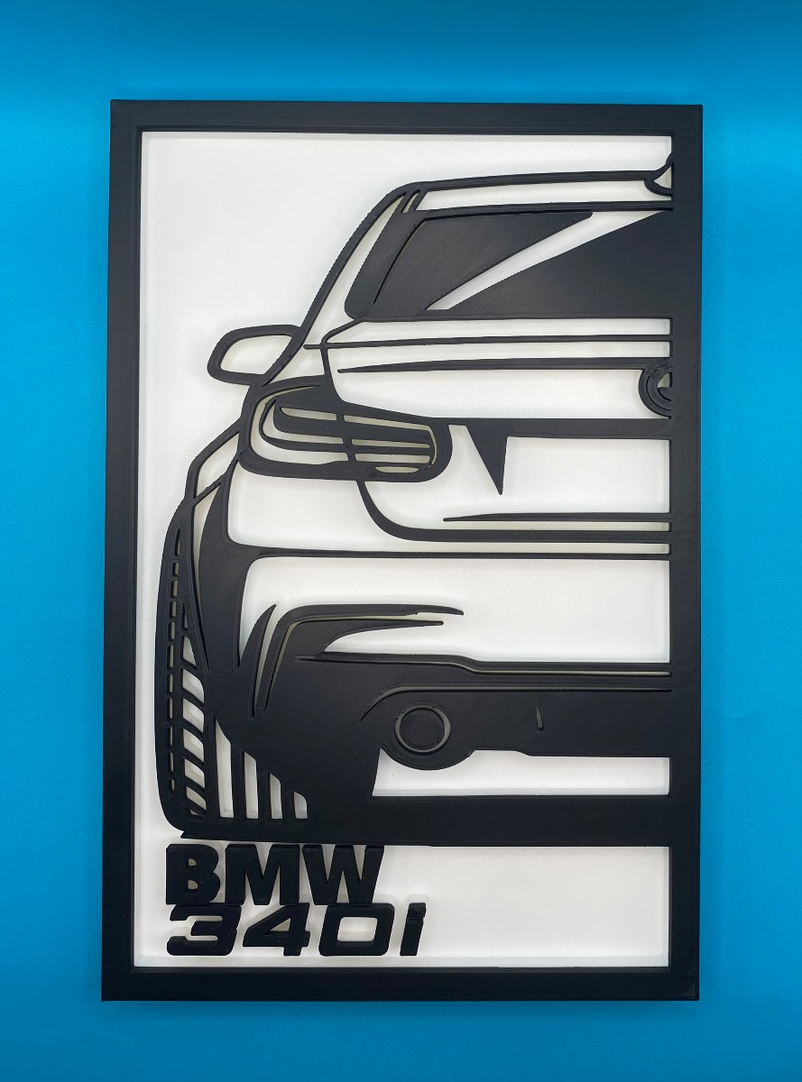 3D Printed Custom Car Plaque - BMW 340I