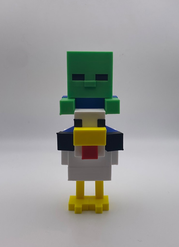 3D Printed Minecraft Model - Chicken Jockey