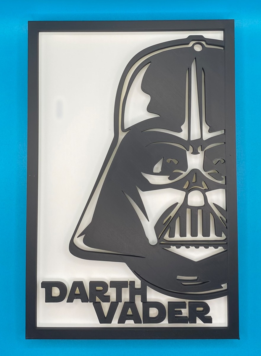 3D Printed Custom Film Plaque - Darth Vader