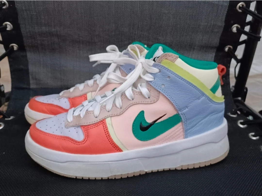 NIKE Women's "Dunk High Rebel" Pastels Dh3718-700 Leather Shoes Size 5.5