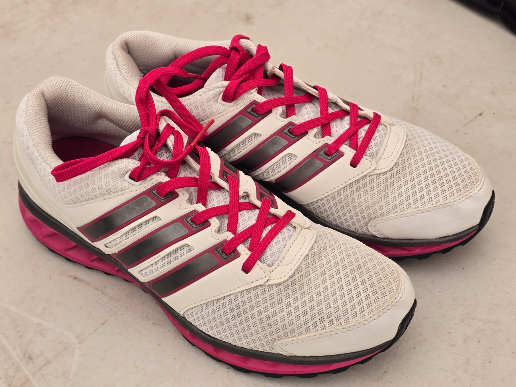 Adidas Falcon Elite 3 Pink White Running Trainers Size UK7 EUR 40.5 M21896