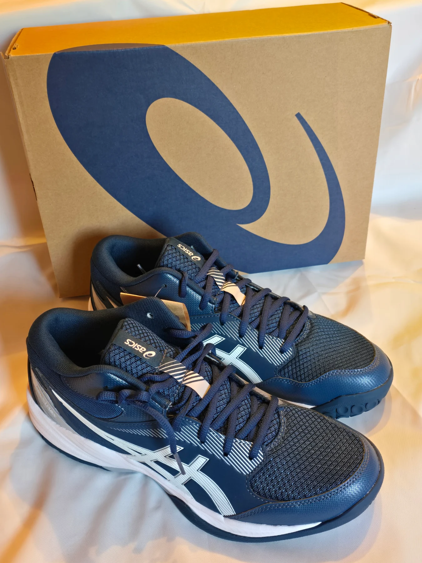 ASICS Gel TASK MT4 Tennis Trainers Navy Blue Athletic Sneaker Uk 8 Euro 42.5  RRp £65