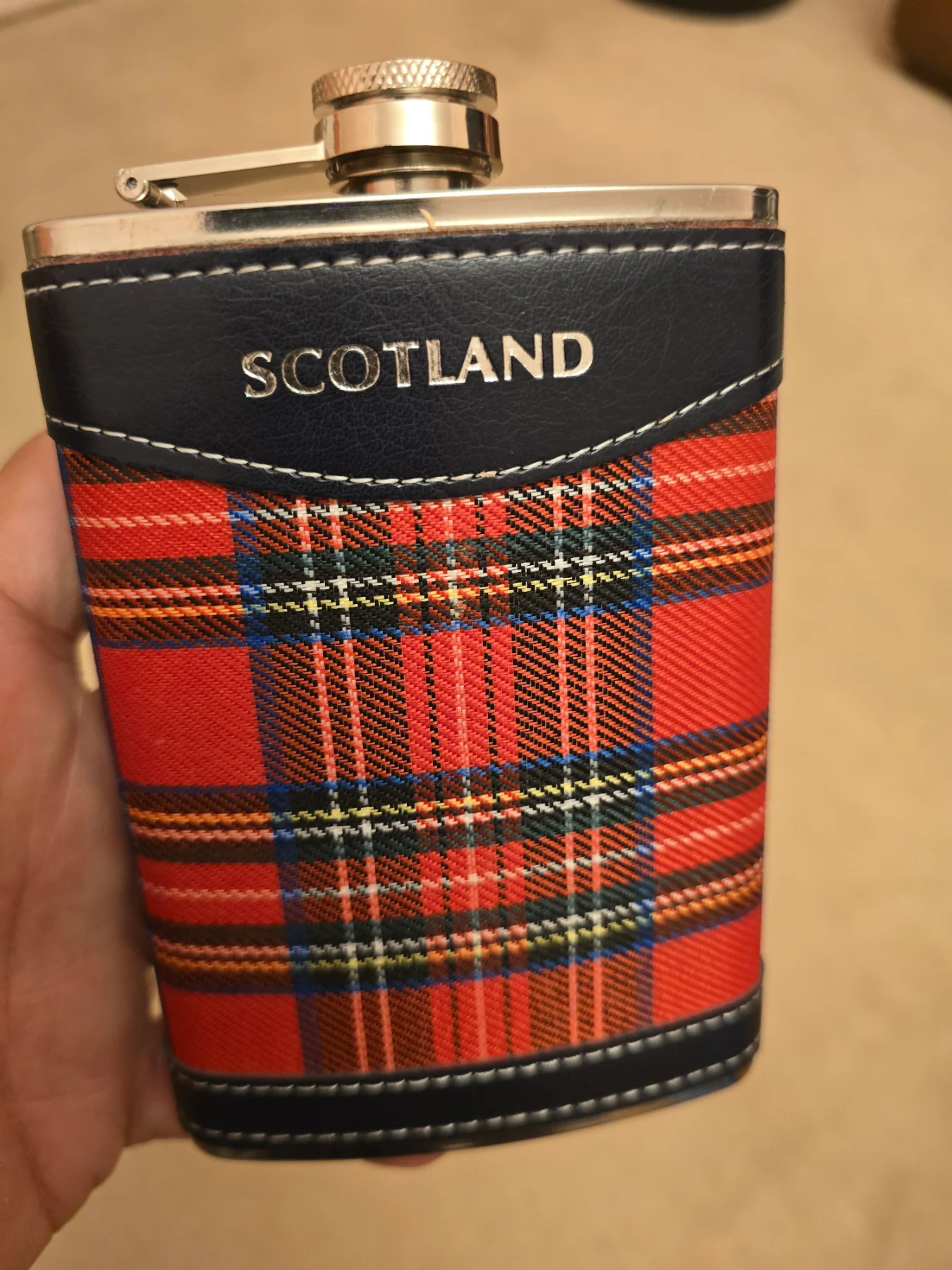 Scottish themes hip flask 9 oz