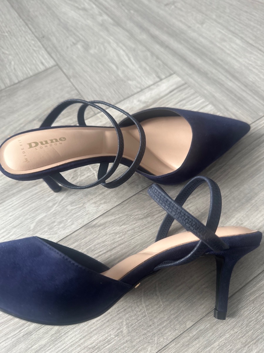Dune Classical suede slingback courts Rrp £89