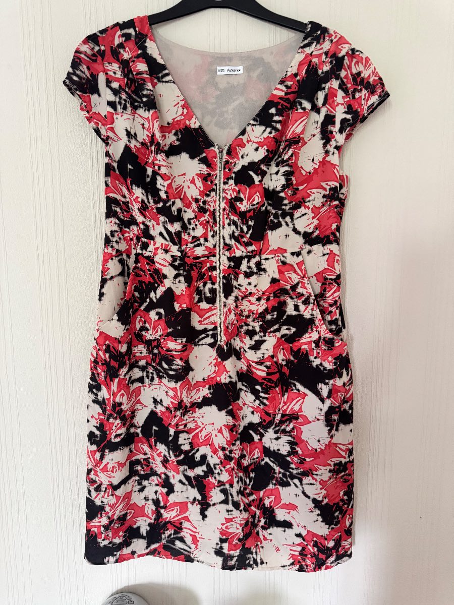 M&S Autograph Floral Zip Front Dress – UK 14