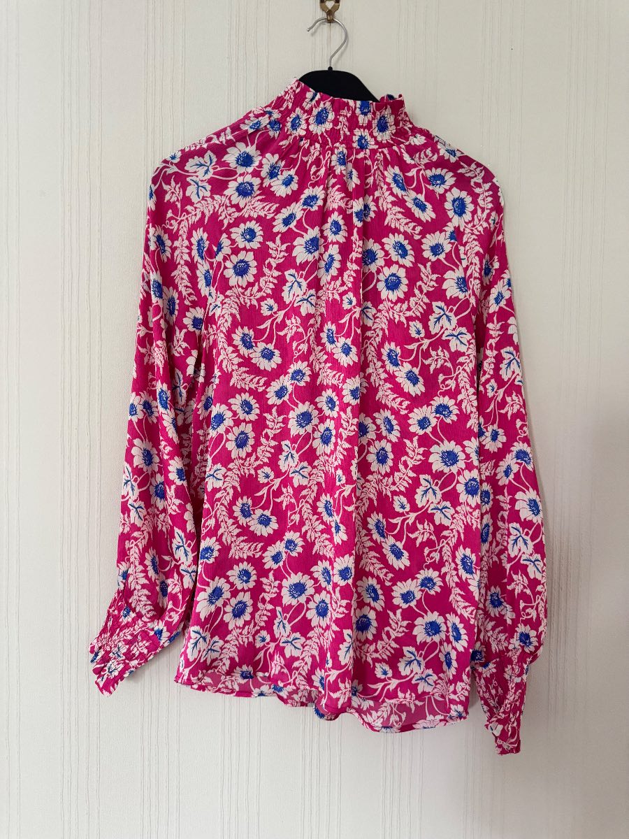 Next Pink Floral High Neck Blouse – Size 10