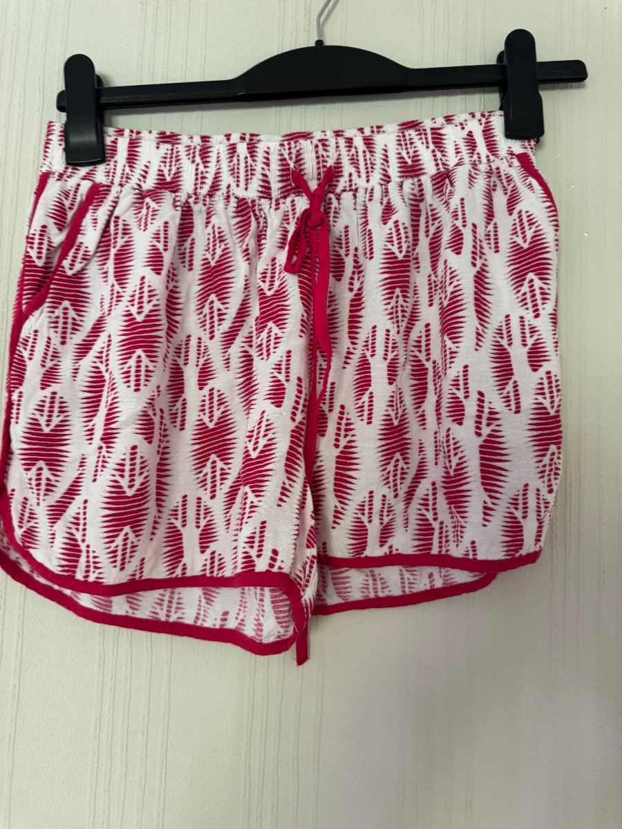 Next Pink & White Printed Shorts – Size 8 – Lightweight Summer Shorts