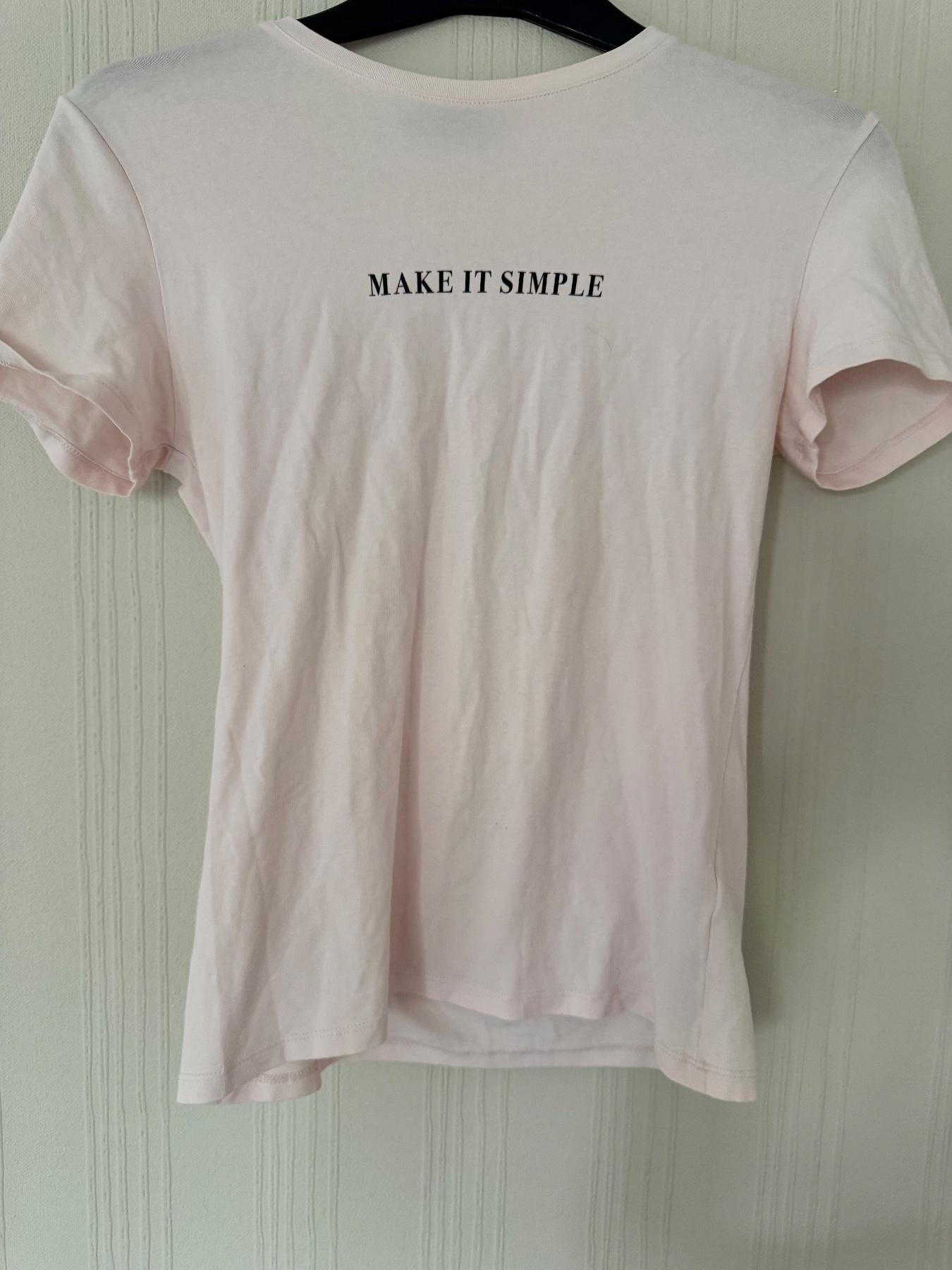 Light pink slogan short sleeve tshirt size 8 from M&S