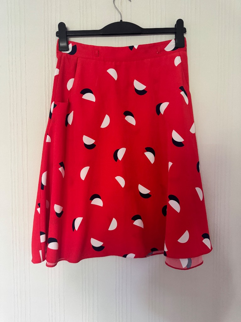 Tu midi red floaty skirt size 10