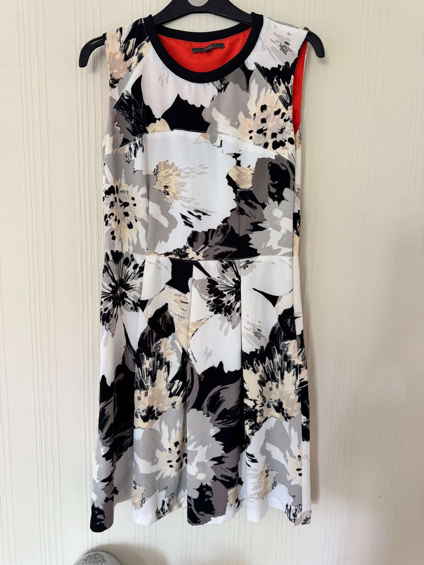 Floral print pleated skater dress size 12 from Next