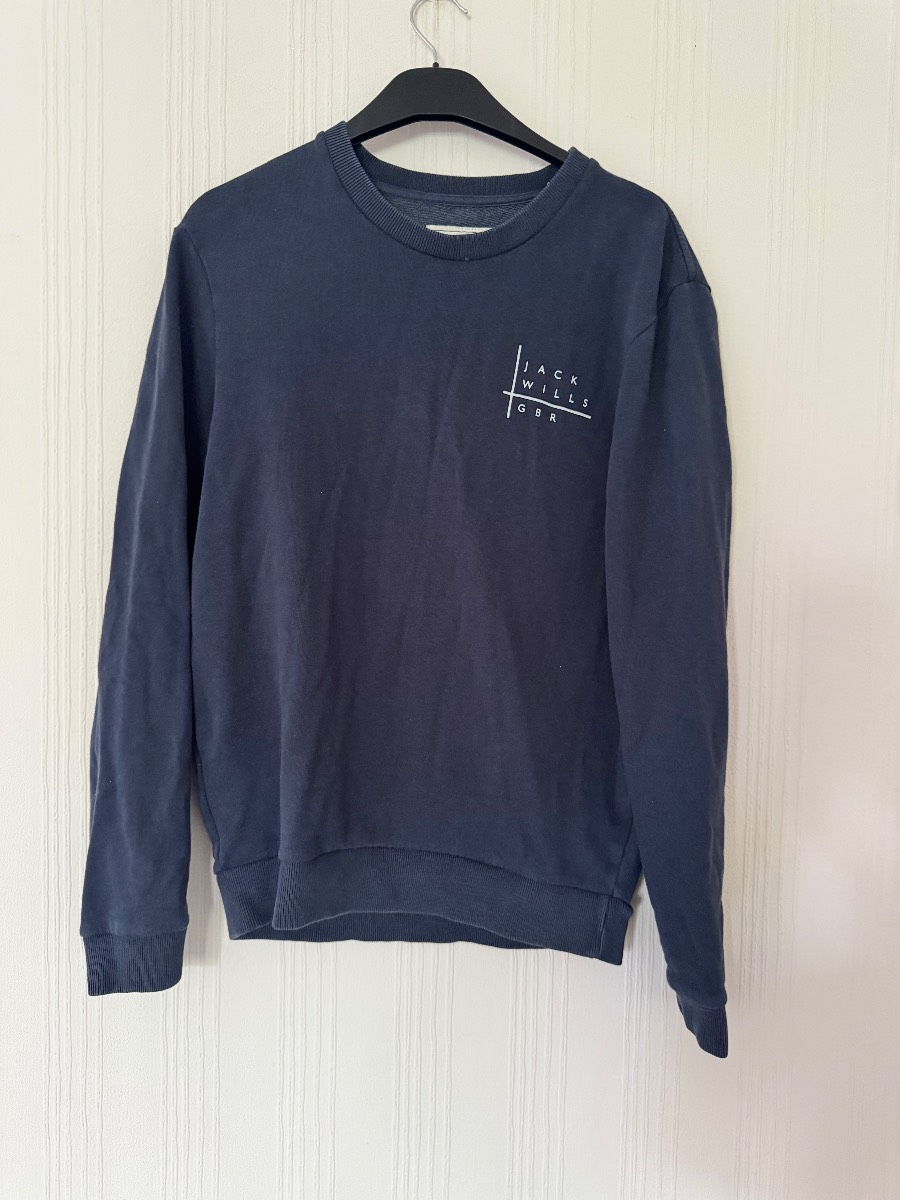 Jack Wills Navy Crew Neck Sweatshirt – XS – Classic Fit