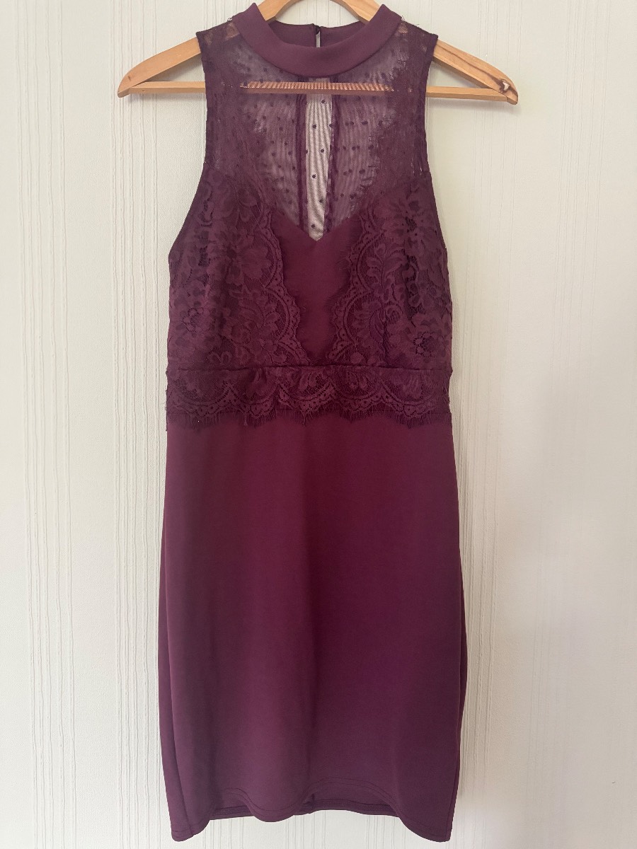 New look mesh halter neck dress size 12
