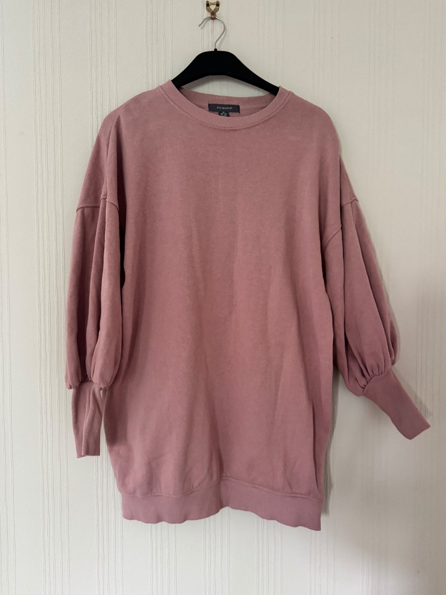 Primark Dusty Pink Longline Sweatshirt Dress / Oversized Sweatshirt – XS