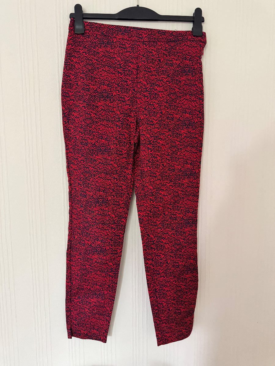Navy and red straight pencil chino pants size 10R from next