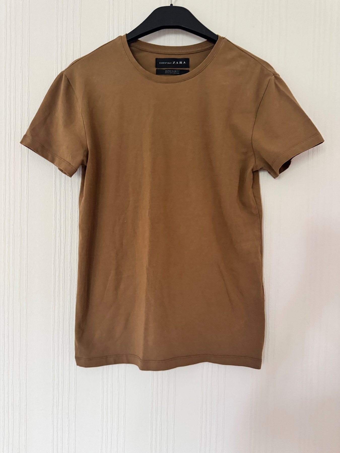 Brown short sleeve plain tshirt size small from Zara