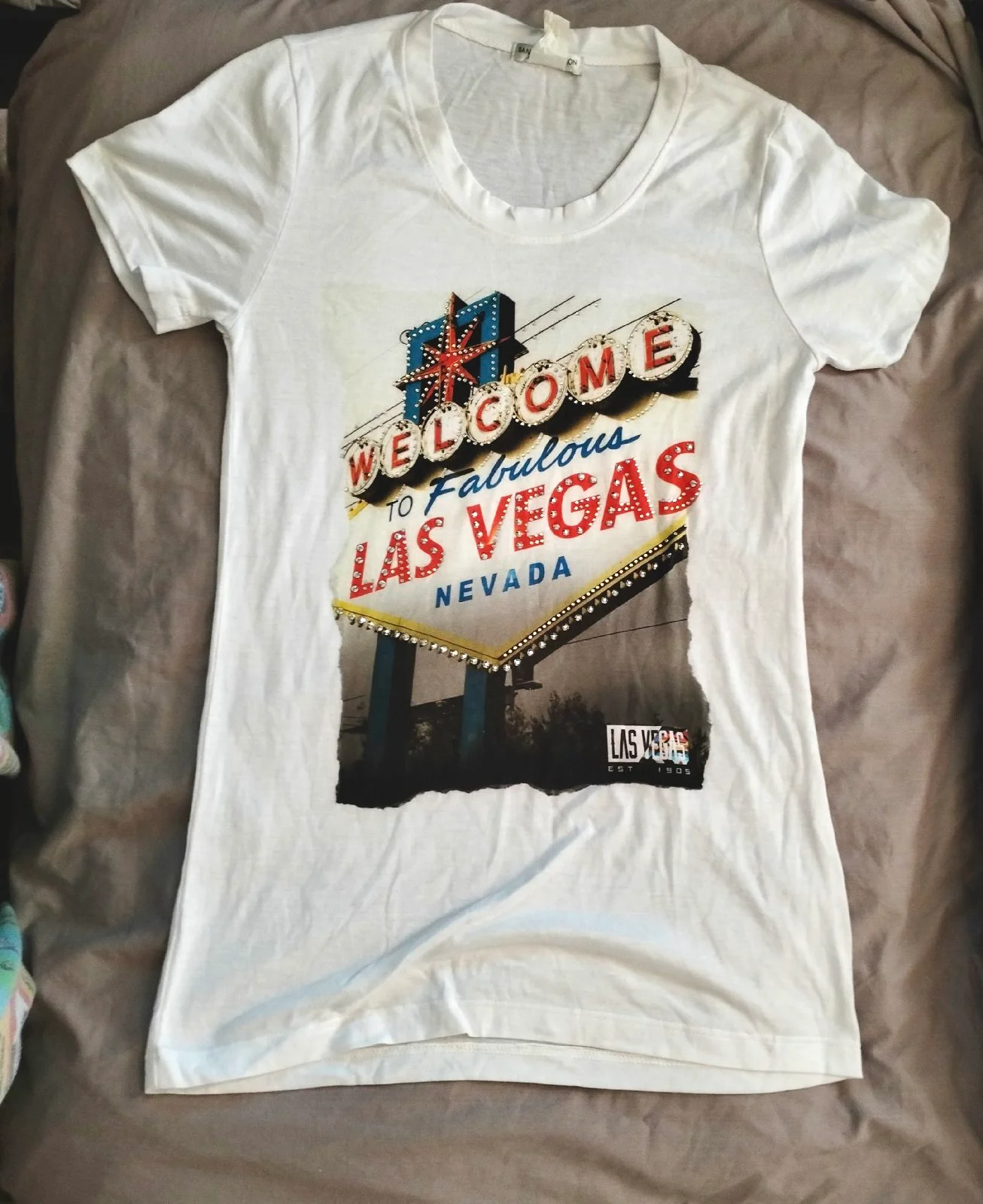Rhinestone Welcome to las Vegas Medium t-shirt Very good condition