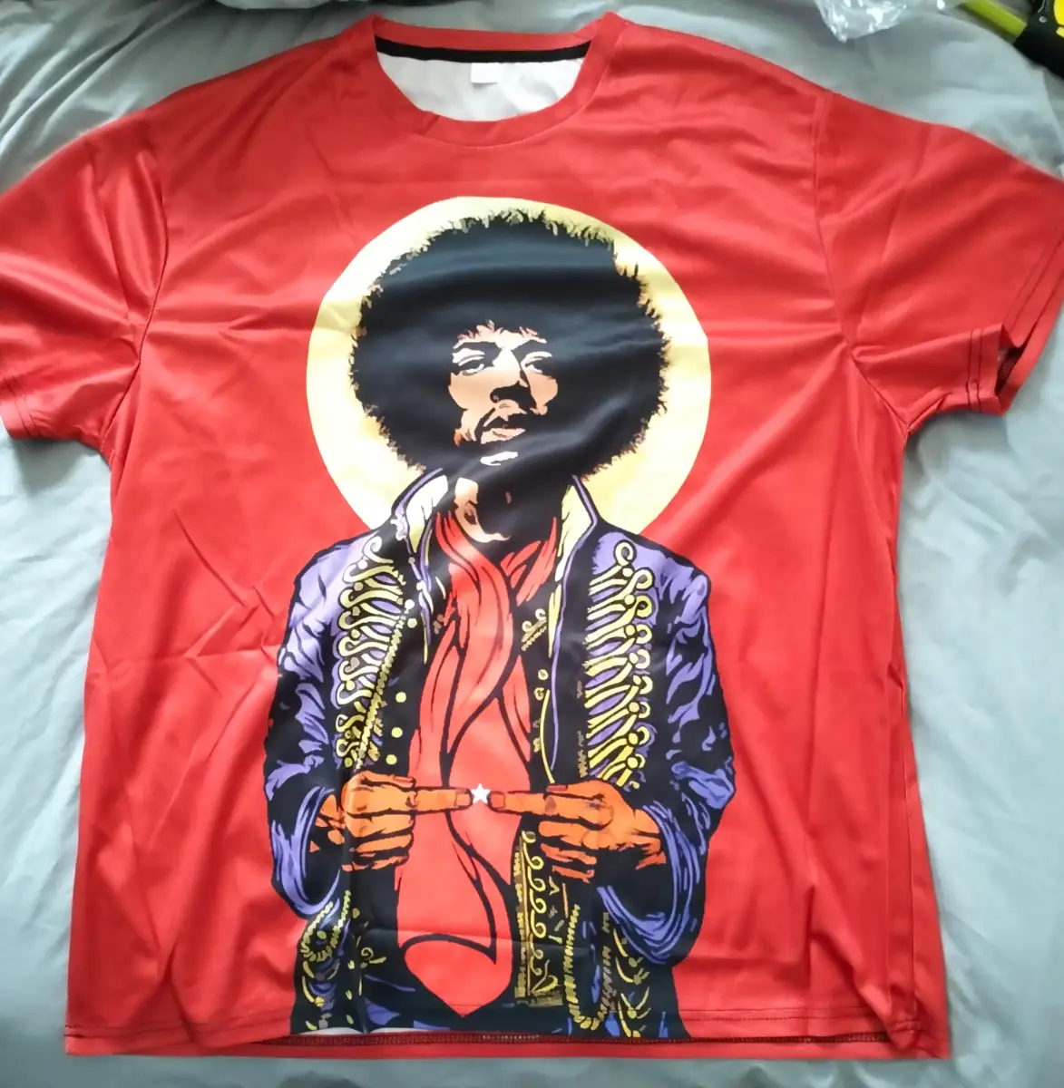 Super Cool Red Jimi Hendrix Moon graphic tee. XXL. New