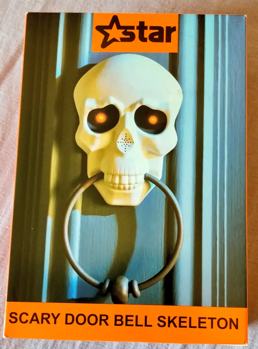 Scary skeleton skull fun novelty doorbell New
