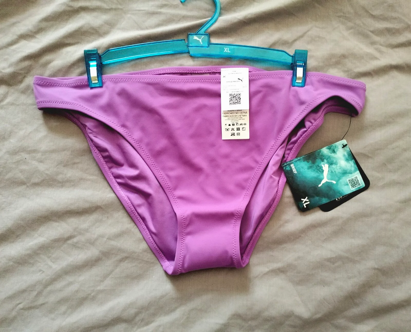 Puma Women's Purple Hipster Bikini Bottom New XL