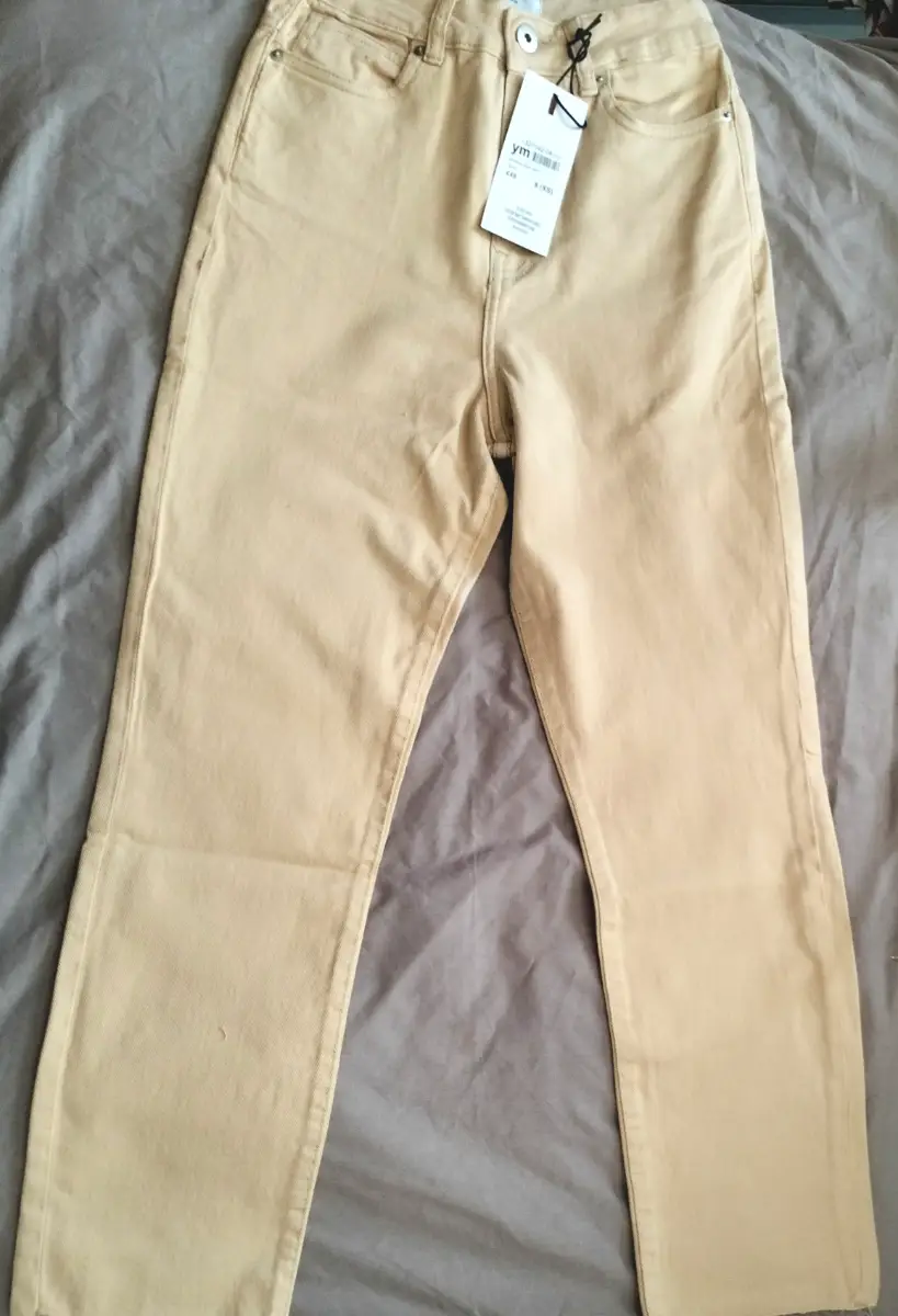 Brave Soul Womens Mom Jeans with Raw Hem Sand Colour New BNWT Size 8