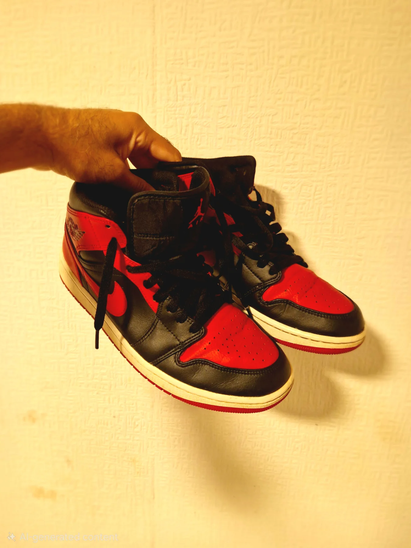Air Jordan 1 mid Red and Black size 9